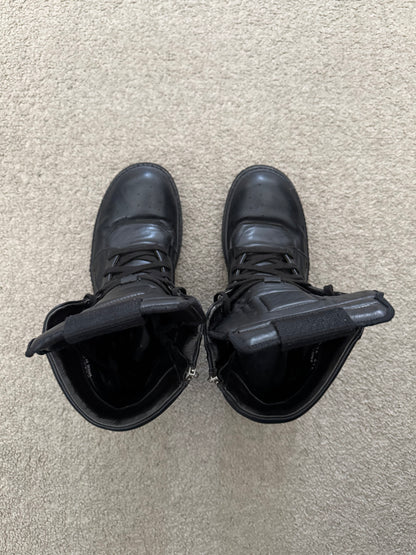 SS14 Rick Owens Triple Black Geobasket High Top Sneakers