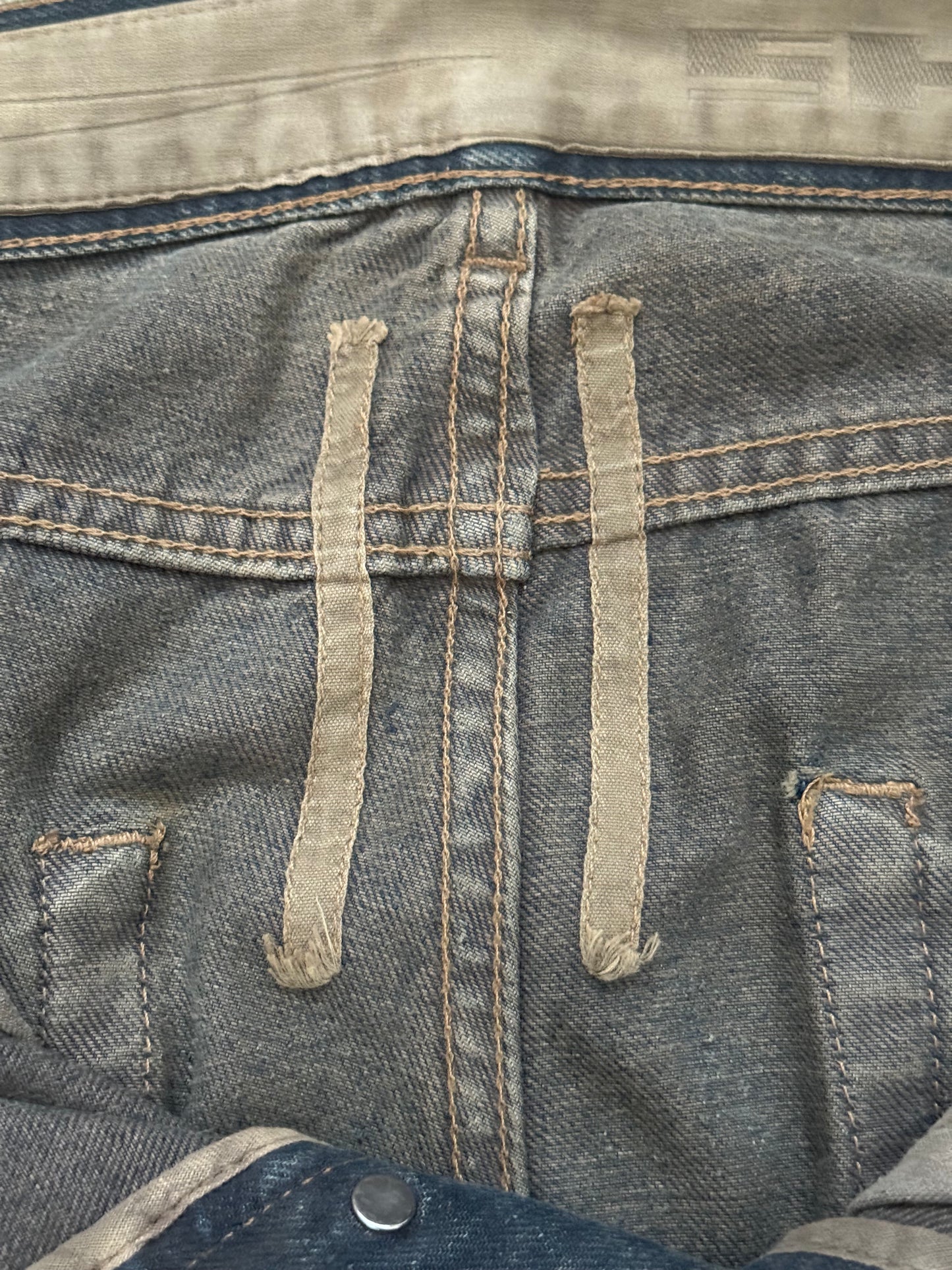 SS09 Rick Owens DRKSHDW Mudwash Distress Detroit Denim Jeans