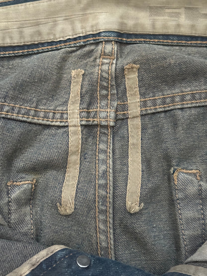 SS09 Rick Owens DRKSHDW Mudwash Distress Detroit Denim Jeans