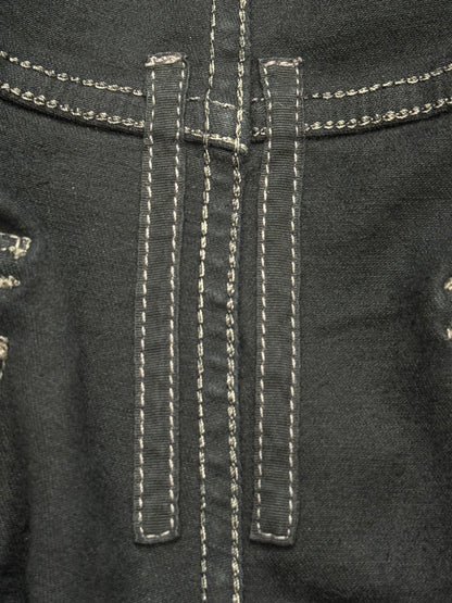 SS17 Rick Owens DRKSHDW Black Waxed Memphis Biker Denim Jeans