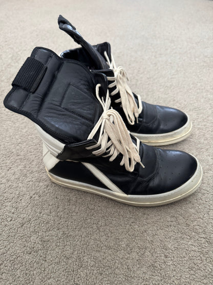 SS14 Rick Owens Black & White Geobasket High Top Sneakers