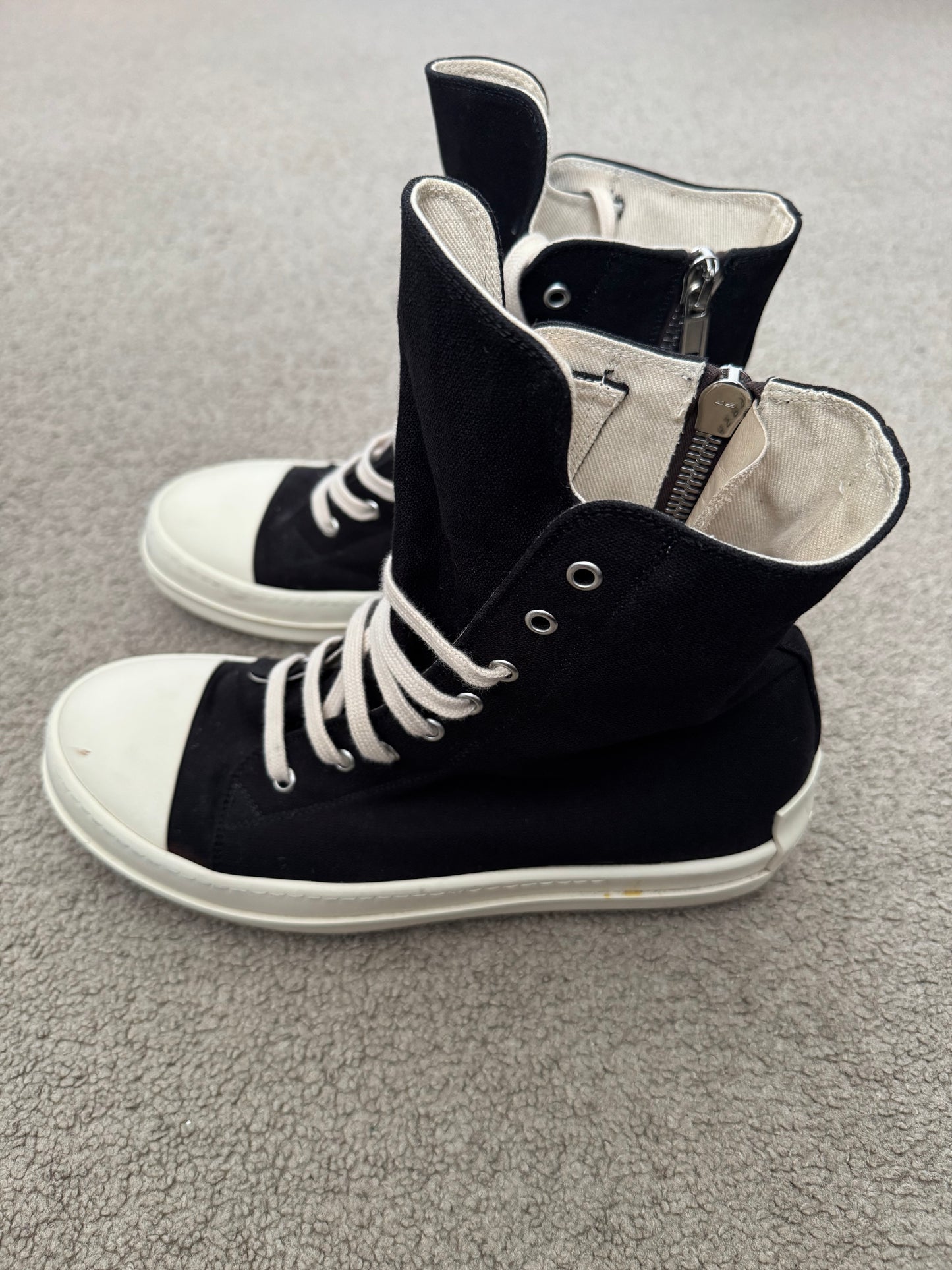 SS21 Rick Owens DRKSHDW "License Plate" Ramones Sneakers
