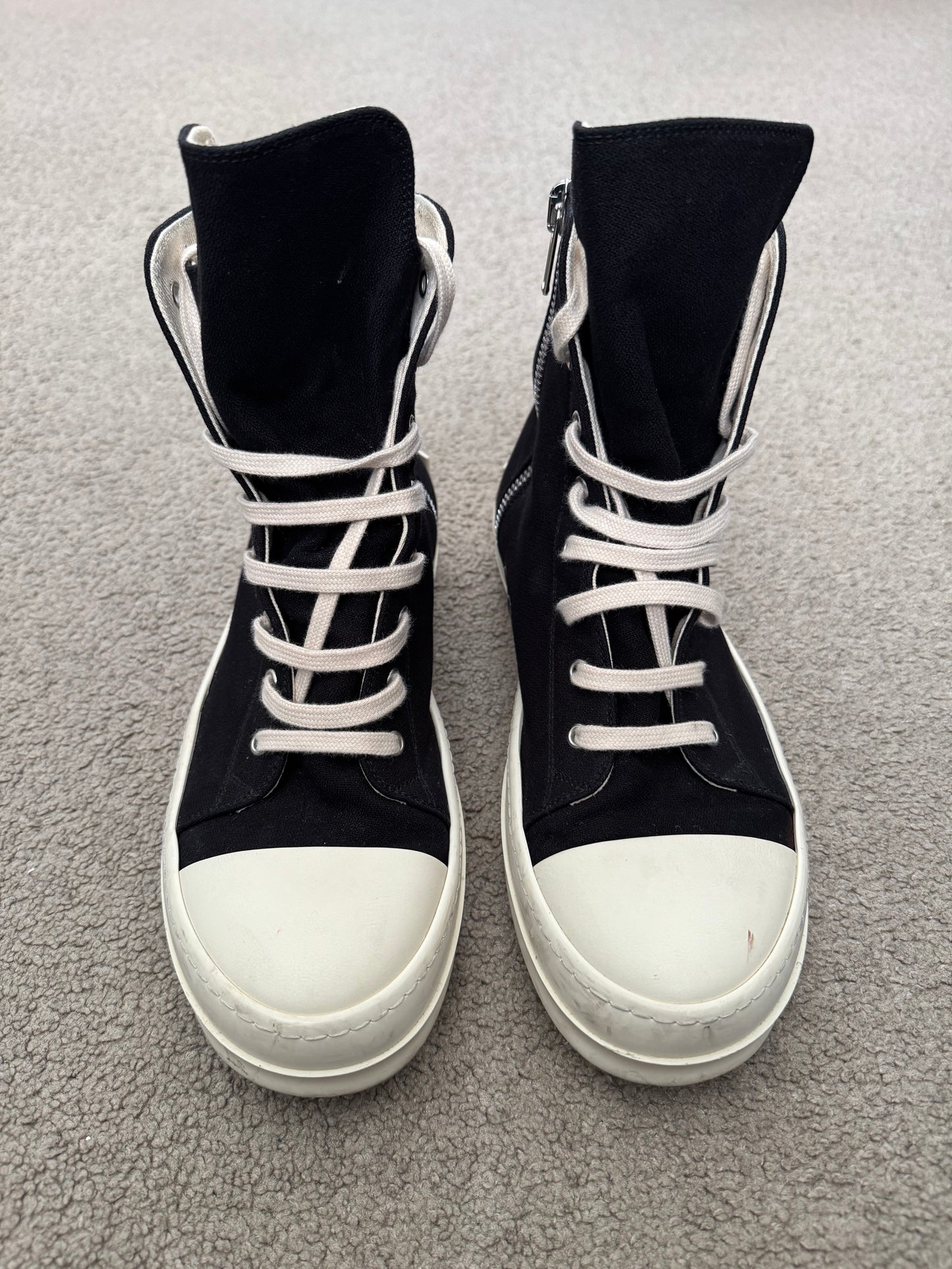 SS21 Rick Owens DRKSHDW "License Plate" Ramones Sneakers