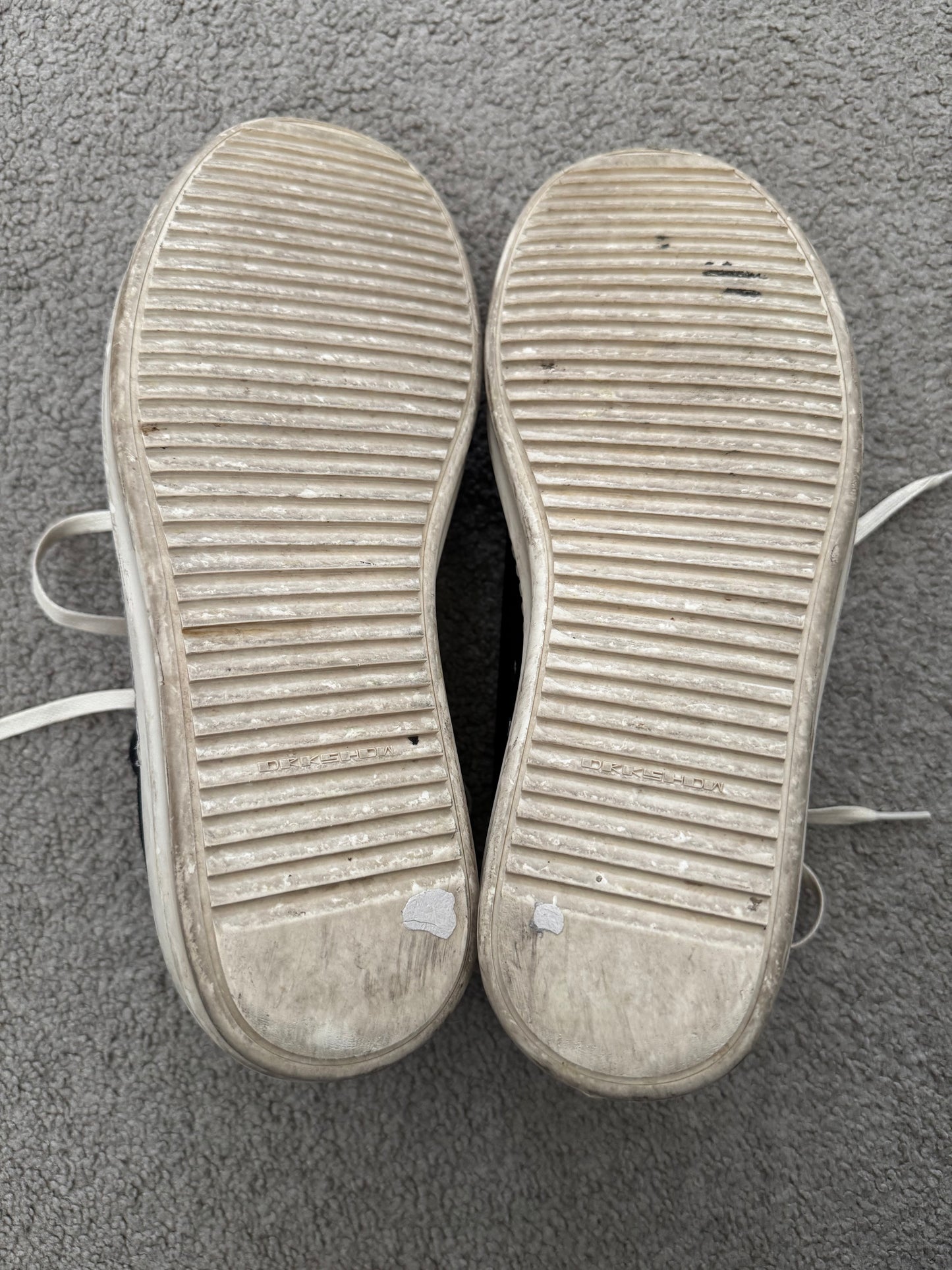 FW21 Rick Owens DRKSHDW Black Waxed Low Ramones Sneakers