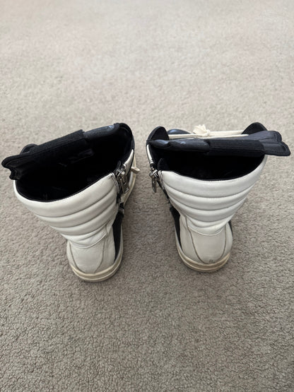 SS14 Rick Owens Black & White Geobasket High Top Sneakers