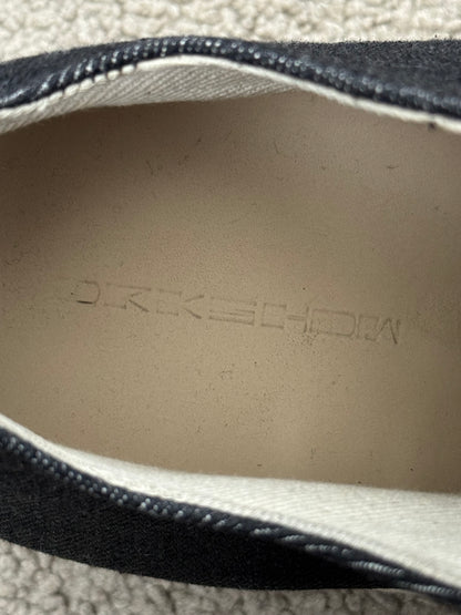 FW21 Rick Owens DRKSHDW Black Waxed Low Ramones Sneakers