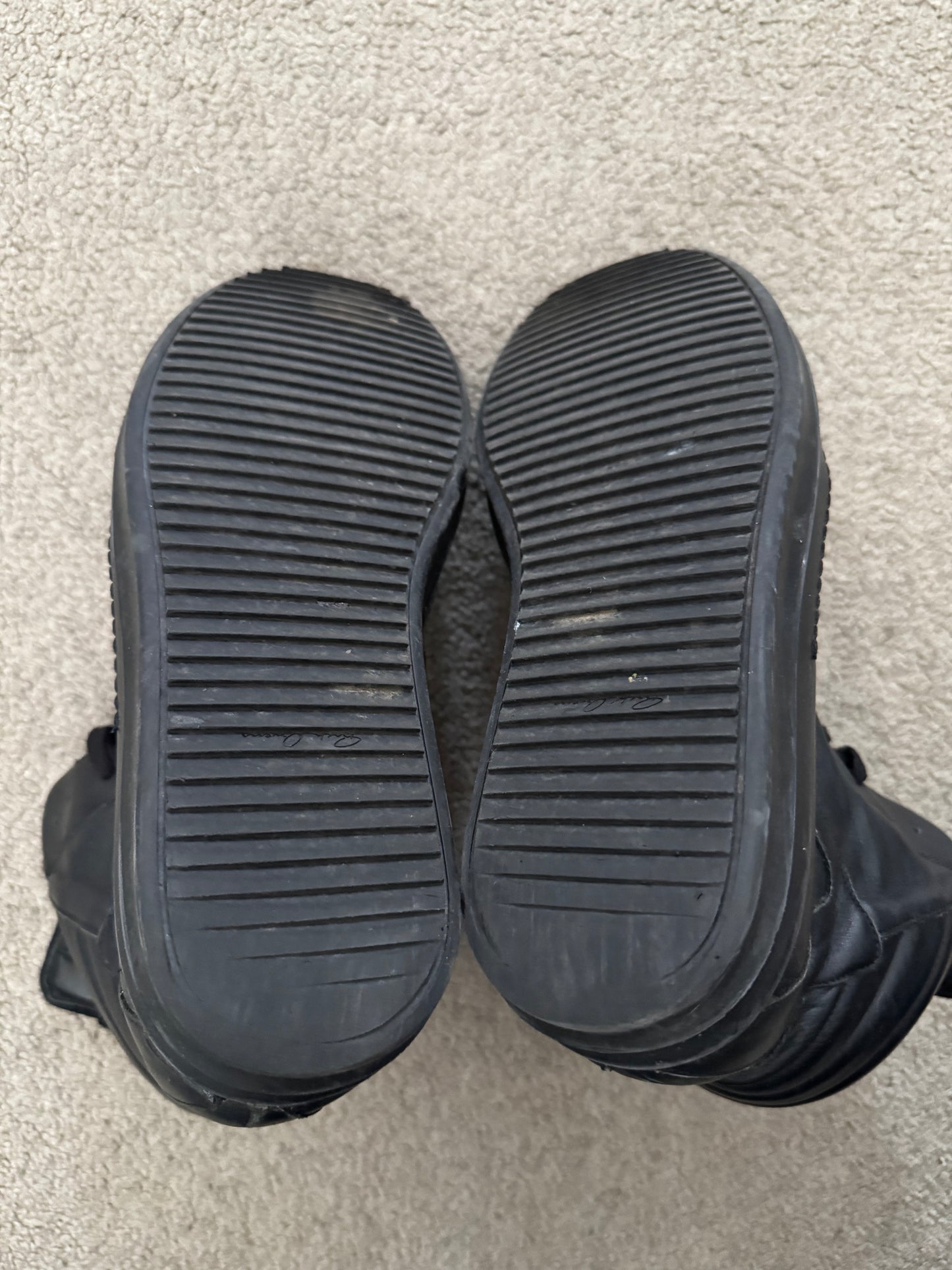 SS14 Rick Owens Triple Black Geobasket High Top Sneakers