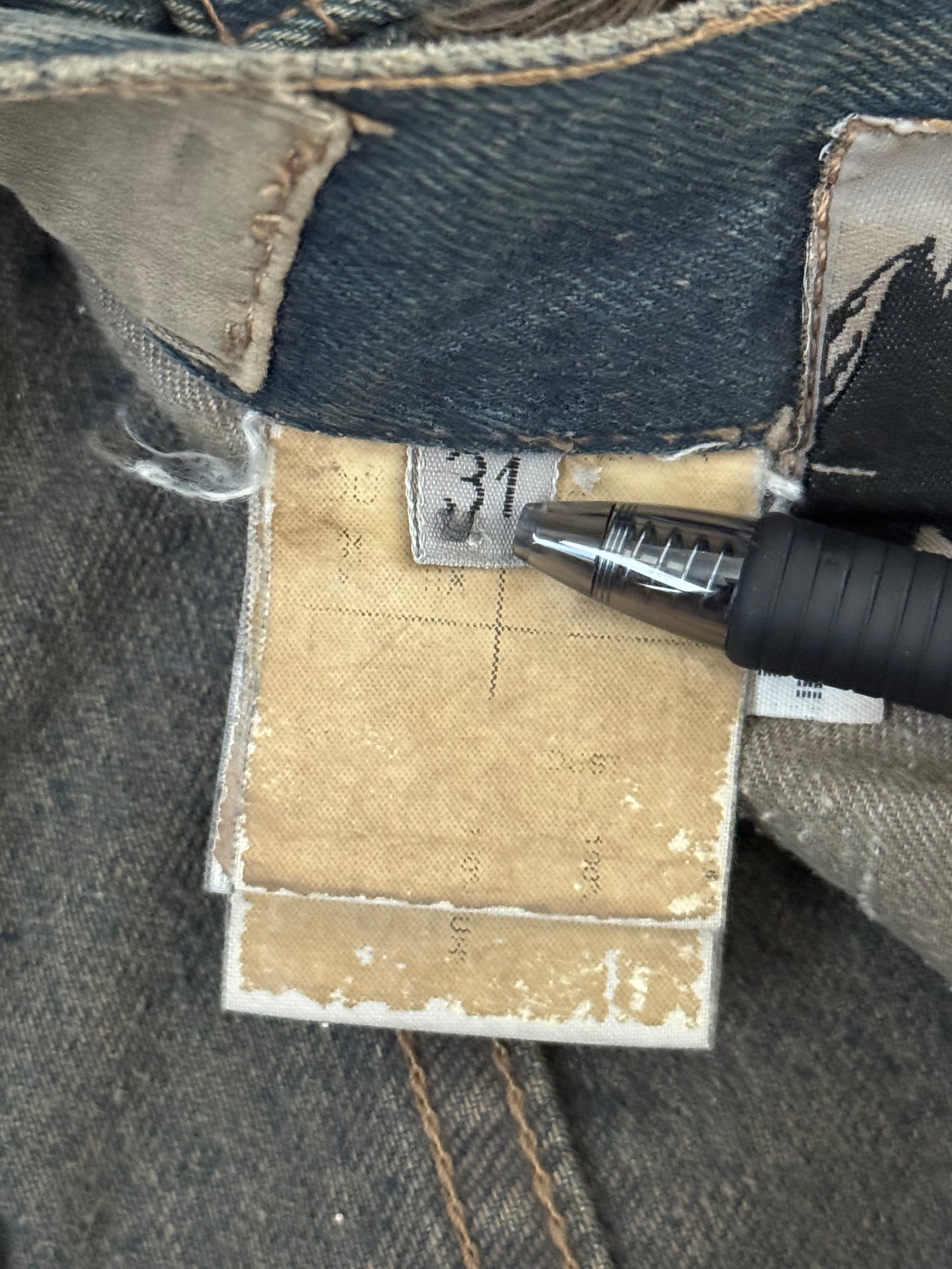 SS09 Rick Owens DRKSHDW Mudwash Distress Detroit Denim Jeans