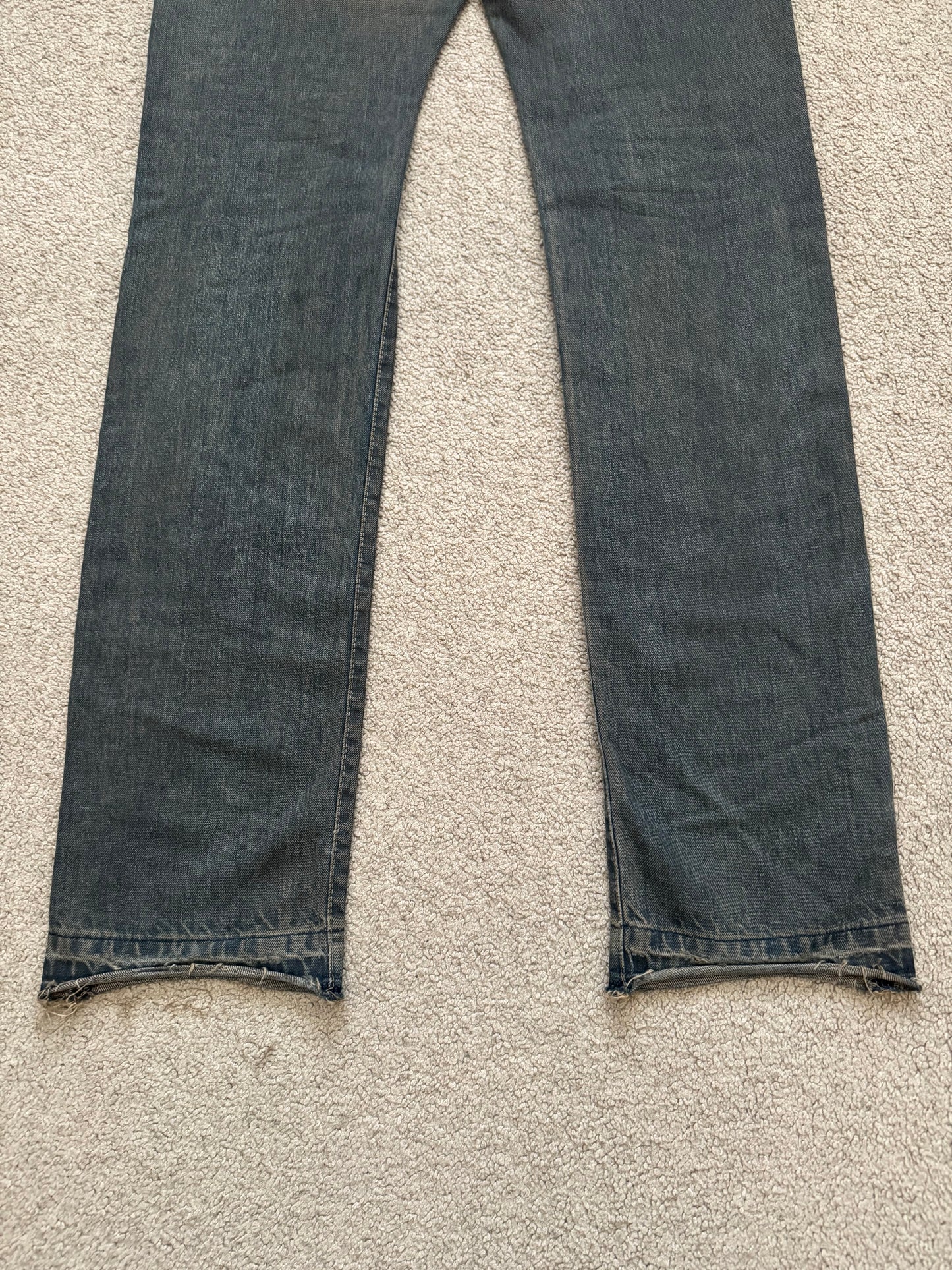 SS09 Rick Owens DRKSHDW Mudwash Distress Detroit Denim Jeans