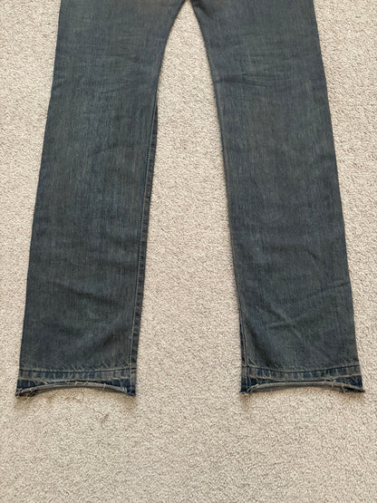 SS09 Rick Owens DRKSHDW Mudwash Distress Detroit Denim Jeans