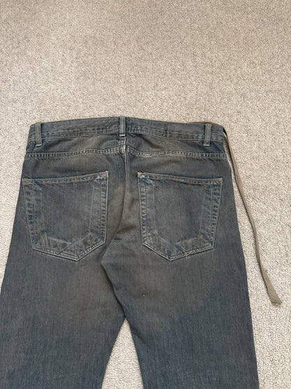 SS09 Rick Owens DRKSHDW Mudwash Distress Detroit Denim Jeans