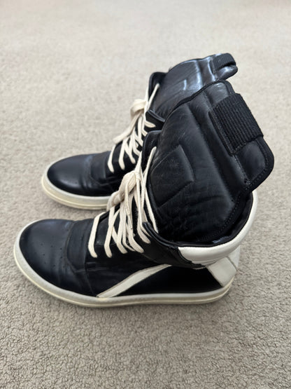 SS14 Rick Owens Black & White Geobasket High Top Sneakers