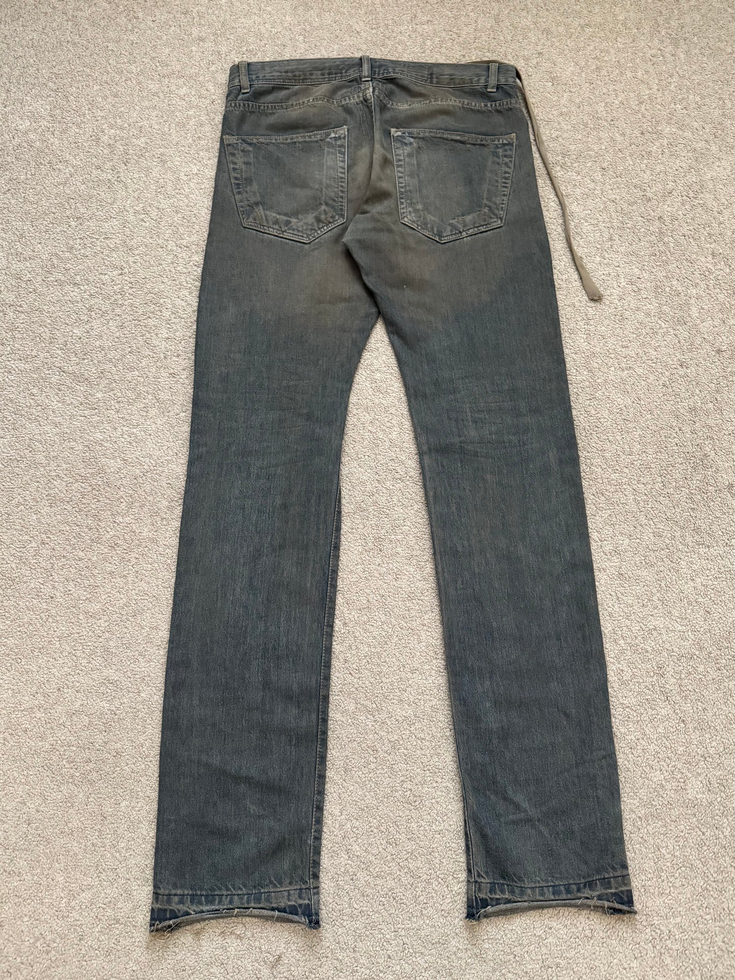 SS09 Rick Owens DRKSHDW Mudwash Distress Detroit Denim Jeans