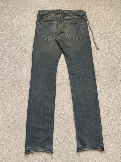 SS09 Rick Owens DRKSHDW Mudwash Distress Detroit Denim Jeans