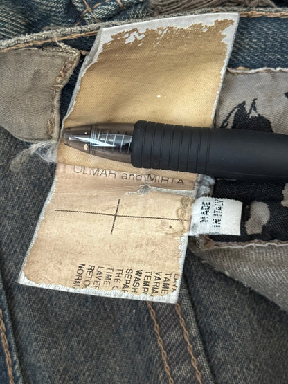 SS09 Rick Owens DRKSHDW Mudwash Distress Detroit Denim Jeans