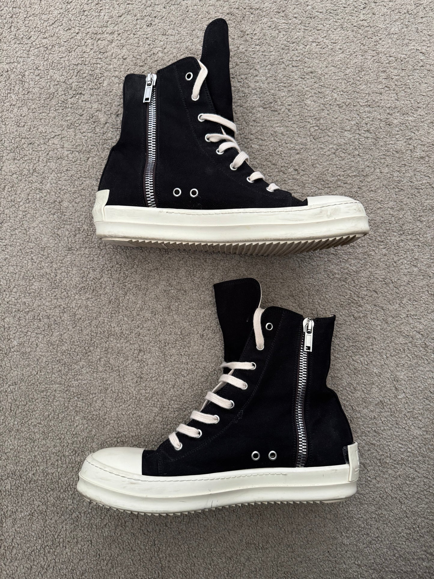 SS21 Rick Owens DRKSHDW "License Plate" Ramones Sneakers