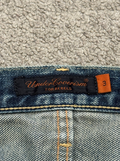 SS05 Undercover "But Beautiful" 60 Distressed Patch Denim Jeans