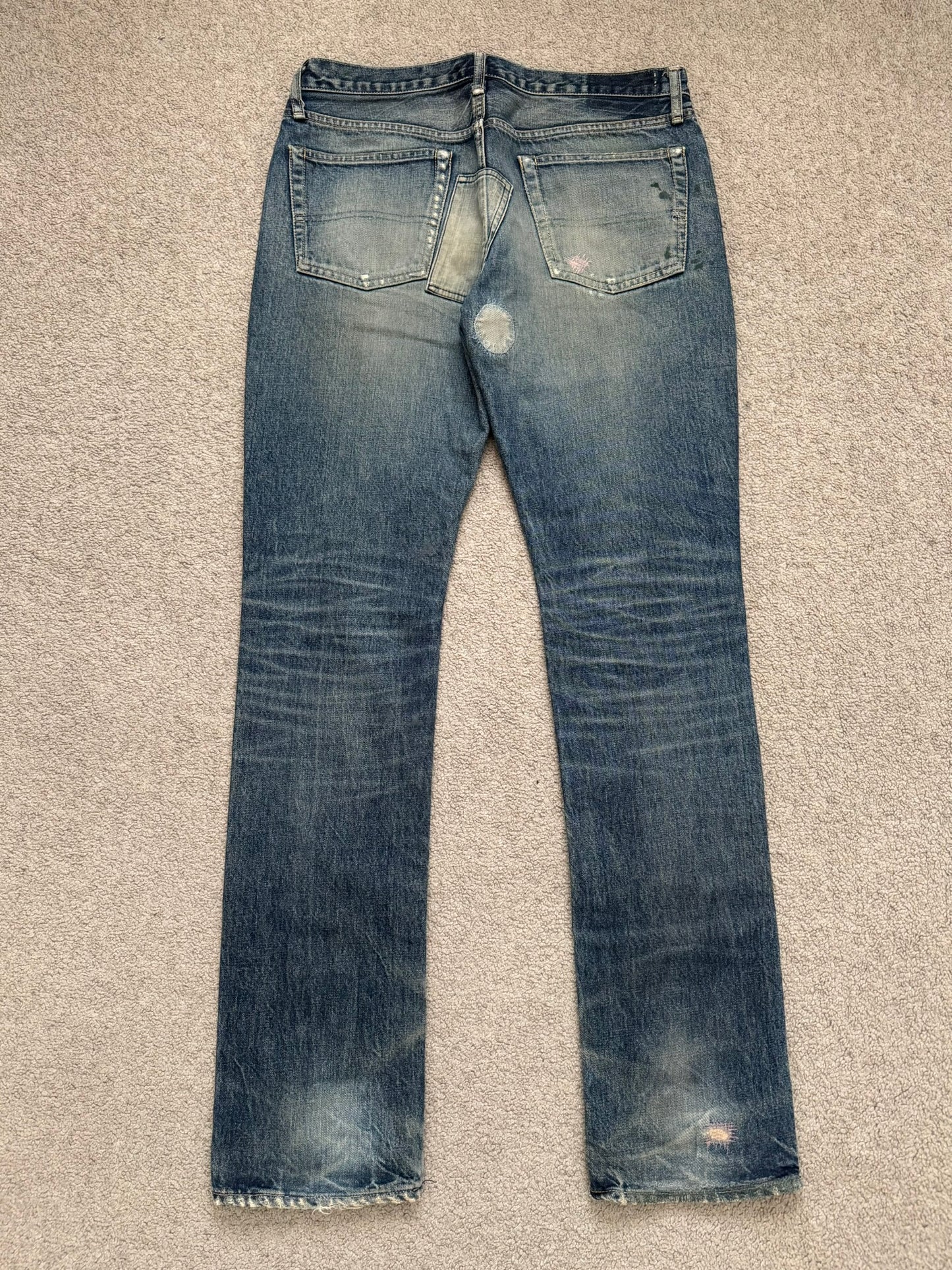 SS05 Undercover "But Beautiful" 60 Distressed Patch Denim Jeans