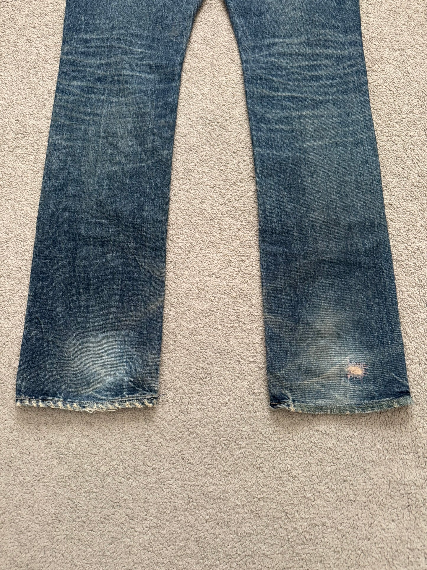 SS05 Undercover "But Beautiful" 60 Distressed Patch Denim Jeans