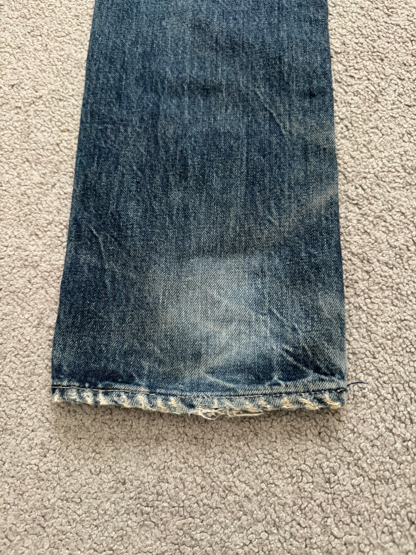 SS05 Undercover "But Beautiful" 60 Distressed Patch Denim Jeans