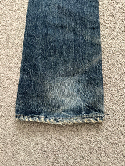 SS05 Undercover "But Beautiful" 60 Distressed Patch Denim Jeans