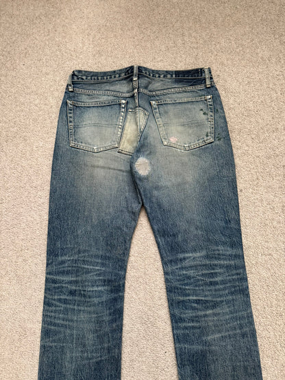SS05 Undercover "But Beautiful" 60 Distressed Patch Denim Jeans
