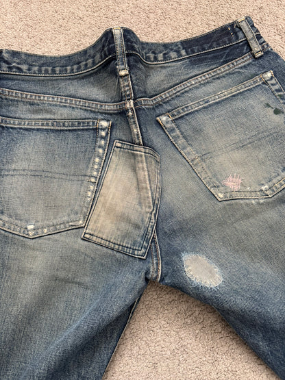 SS05 Undercover "But Beautiful" 60 Distressed Patch Denim Jeans