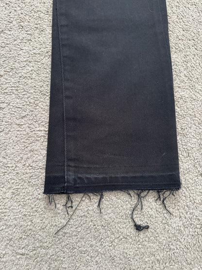 AW05 Undercover "Arts & Crafts" Leather Cummerbund Denim Jeans