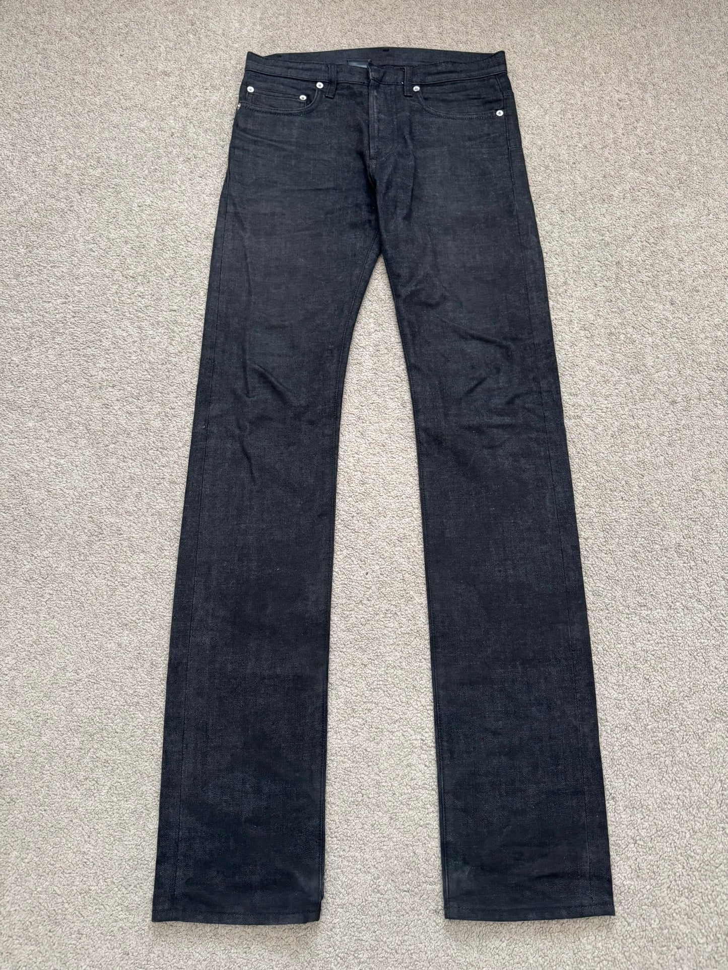 AW07 Dior Homme by Hedi Slimane "Navigate" Black Raw Denim Jeans