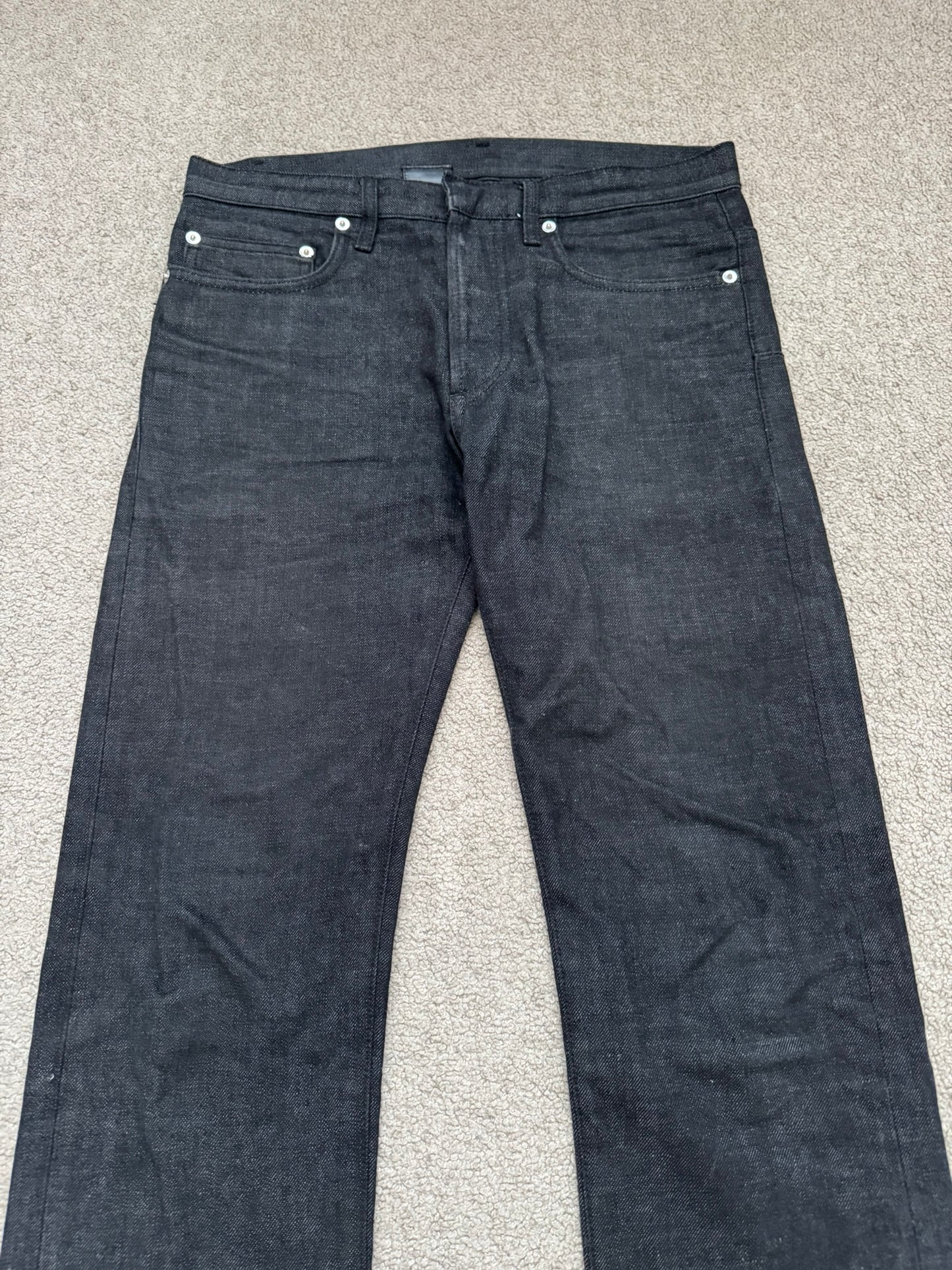 AW07 Dior Homme by Hedi Slimane "Navigate" Black Raw Denim Jeans