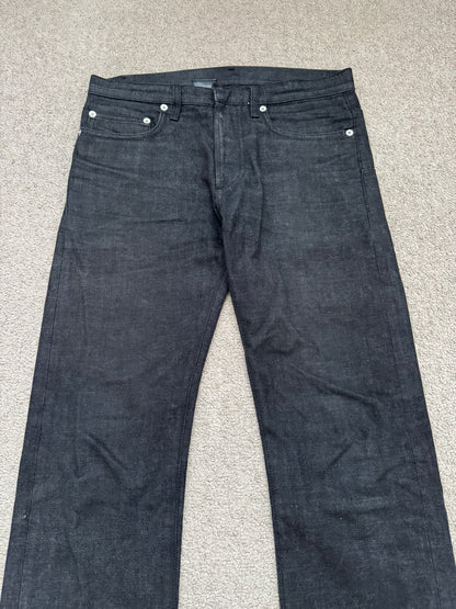 AW07 Dior Homme by Hedi Slimane "Navigate" Black Raw Denim Jeans