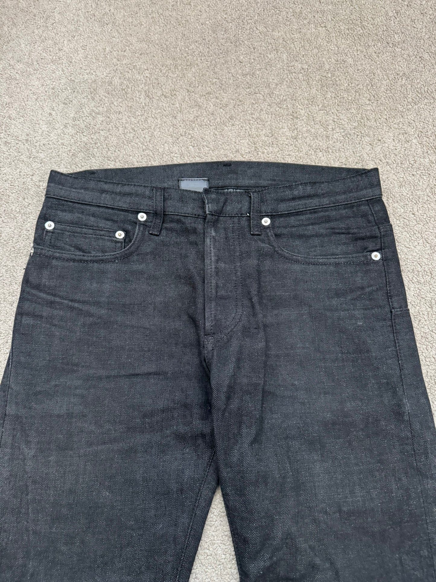 AW07 Dior Homme by Hedi Slimane "Navigate" Black Raw Denim Jeans