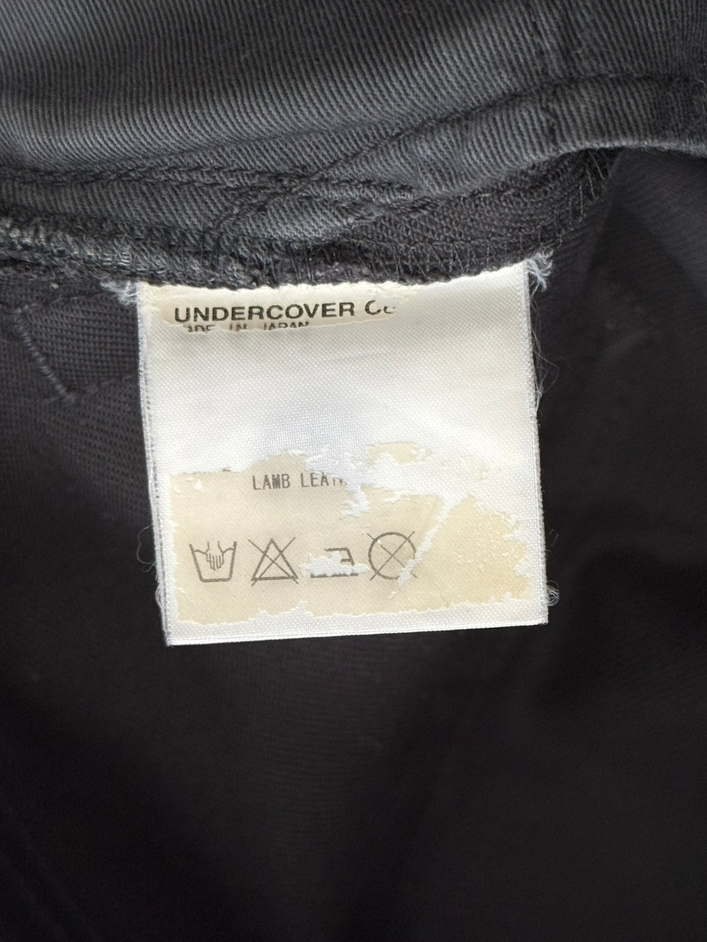 AW05 Undercover "Arts & Crafts" Leather Cummerbund Denim Jeans