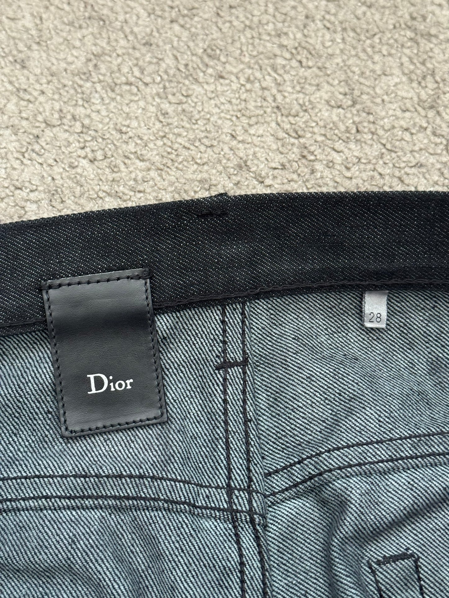 AW07 Dior Homme by Hedi Slimane "Navigate" Black Raw Denim Jeans