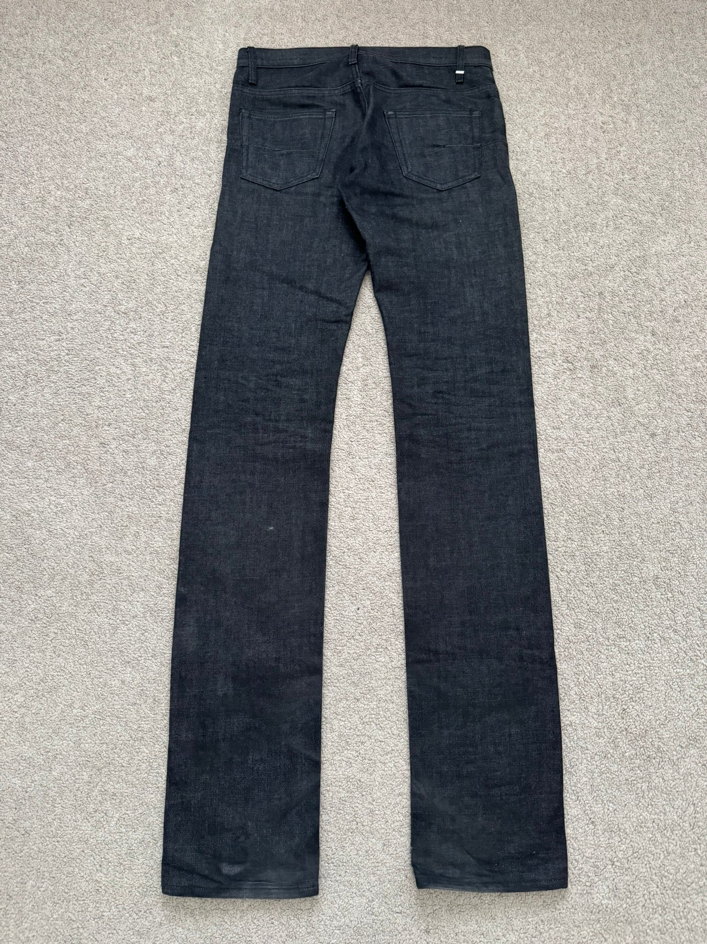 AW07 Dior Homme by Hedi Slimane "Navigate" Black Raw Denim Jeans