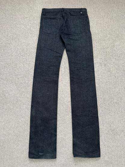 AW07 Dior Homme by Hedi Slimane "Navigate" Black Raw Denim Jeans