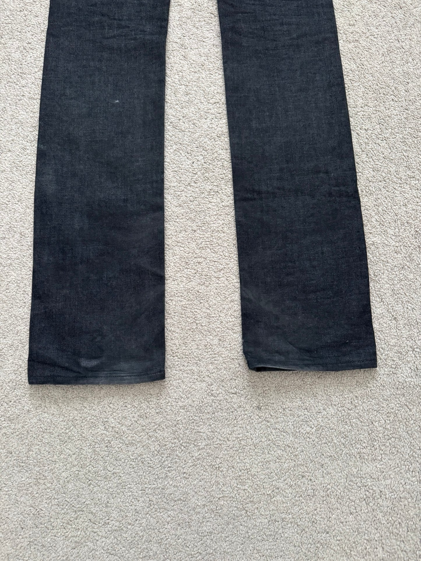 AW07 Dior Homme by Hedi Slimane "Navigate" Black Raw Denim Jeans