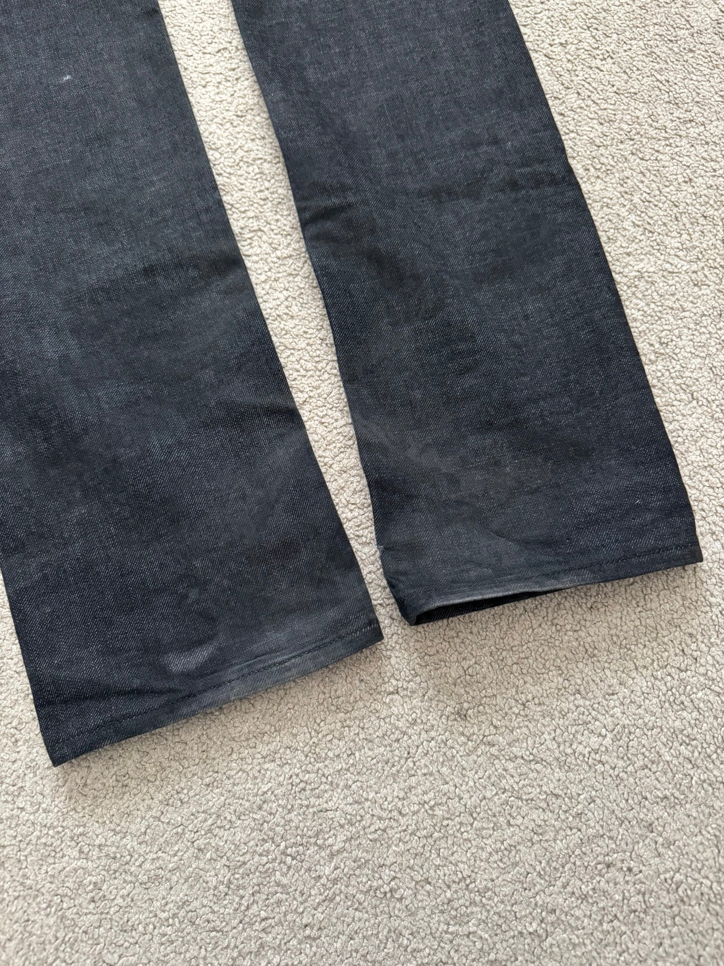 AW07 Dior Homme by Hedi Slimane "Navigate" Black Raw Denim Jeans