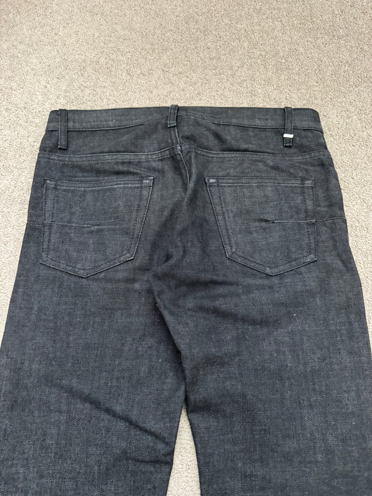 AW07 Dior Homme by Hedi Slimane "Navigate" Black Raw Denim Jeans