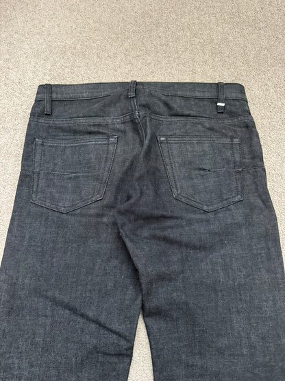 AW07 Dior Homme by Hedi Slimane "Navigate" Black Raw Denim Jeans