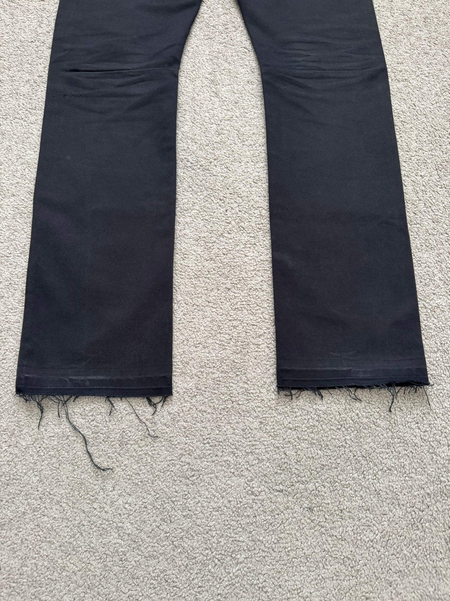 AW05 Undercover "Arts & Crafts" Leather Cummerbund Denim Jeans