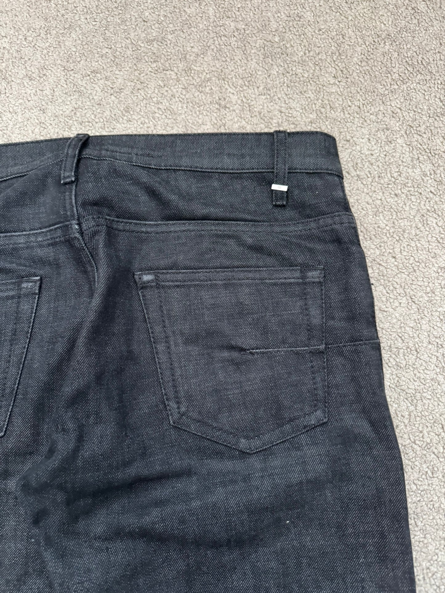 AW07 Dior Homme by Hedi Slimane "Navigate" Black Raw Denim Jeans