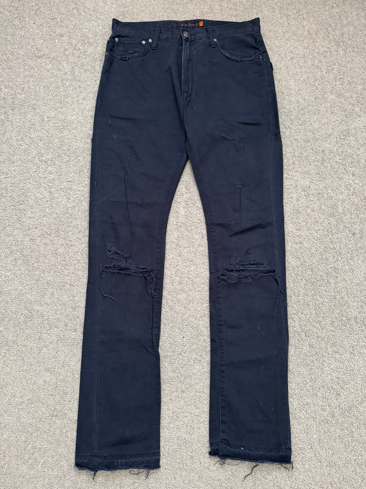 SS05 Undercover "But Beautiful" Graffiti Patch Denim Jeans