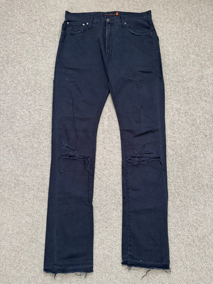 SS05 Undercover "But Beautiful" Graffiti Patch Denim Jeans