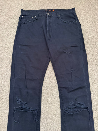 SS05 Undercover "But Beautiful" Graffiti Patch Denim Jeans