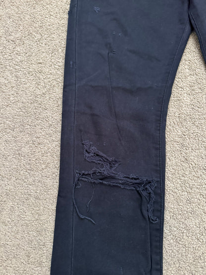 SS05 Undercover "But Beautiful" Graffiti Patch Denim Jeans