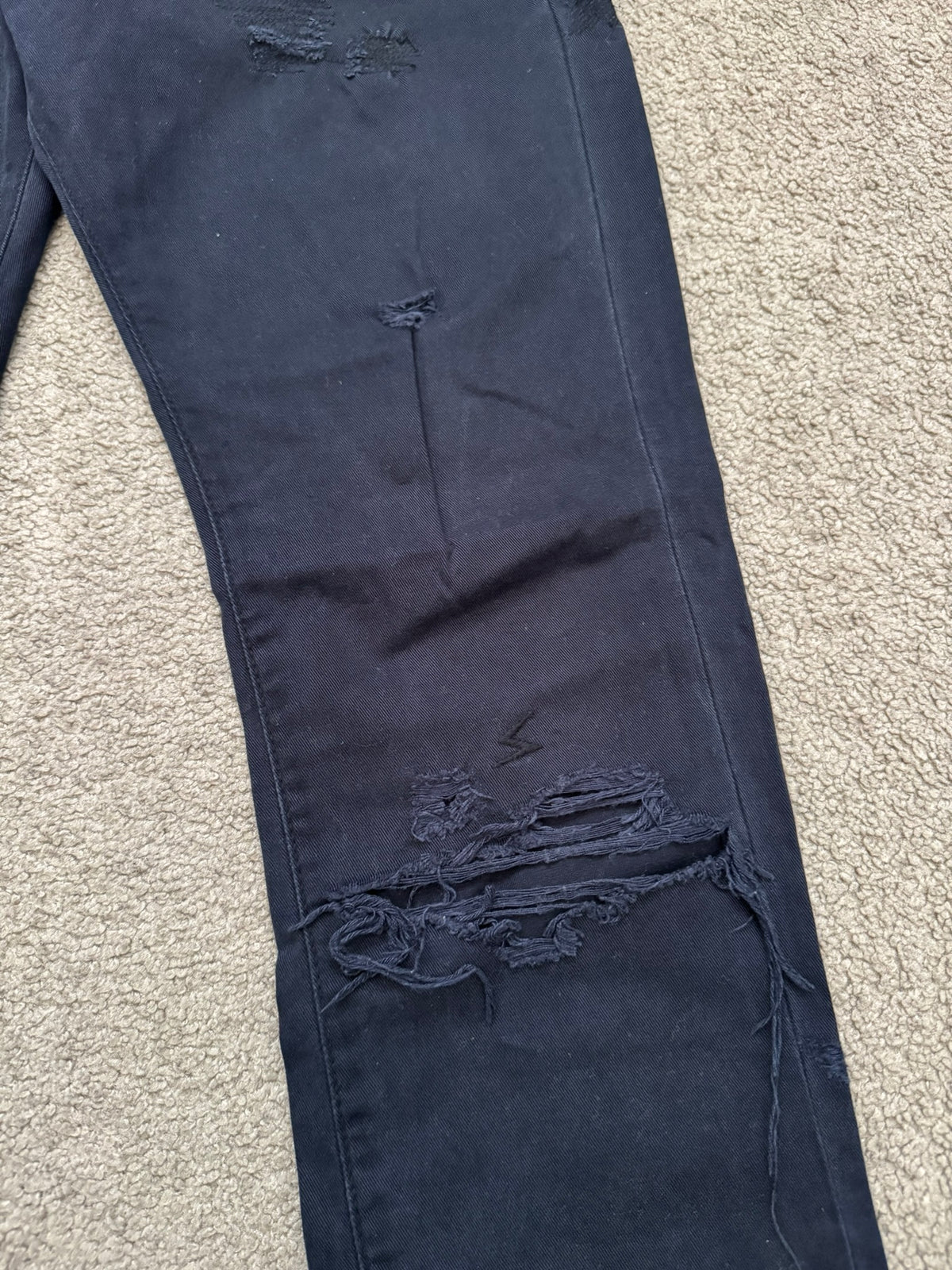 SS05 Undercover "But Beautiful" Graffiti Patch Denim Jeans