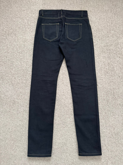 SS16 Saint Laurent by Hedi Slimane Distressed Crash Denim Jeans