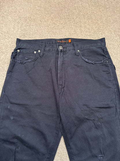 SS05 Undercover "But Beautiful" Graffiti Patch Denim Jeans