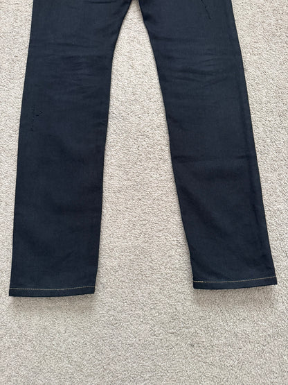 SS16 Saint Laurent by Hedi Slimane Distressed Crash Denim Jeans